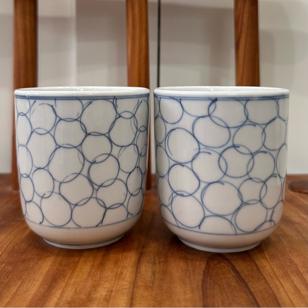 Set of 2 Vintage IKEA Cups 17335 Japanese Style Tea Cup Retro